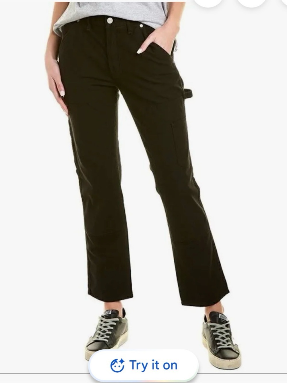 Frame Le Slouch Jeans Utility Side Pocket Washed Noir Black Low Mid Rise Straigh